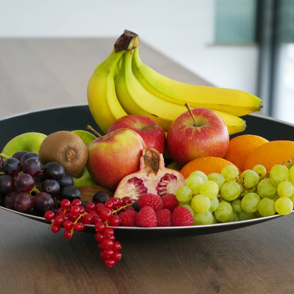  Frisches Obst und leckere Snacks, die jederzeit zur Verfügung stehen. 