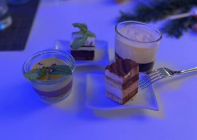 Festliches Dessert bei der Weihnachtsfeier von HLB Hussmann